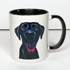 NEW Black Lab Breed Specific Ceramic Dog Lover Mug / Pets/ Coffee/ Lee Keller